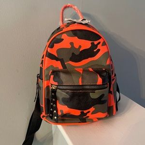 Orange Camo Mini Backpack